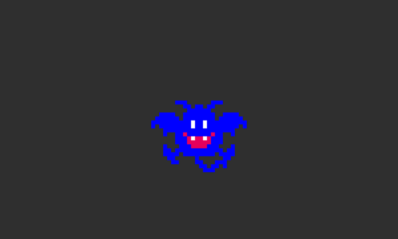 Affinity Designerで描いたドラゴンクエストのドラキーのドット絵